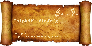 Csipkó Virág névjegykártya